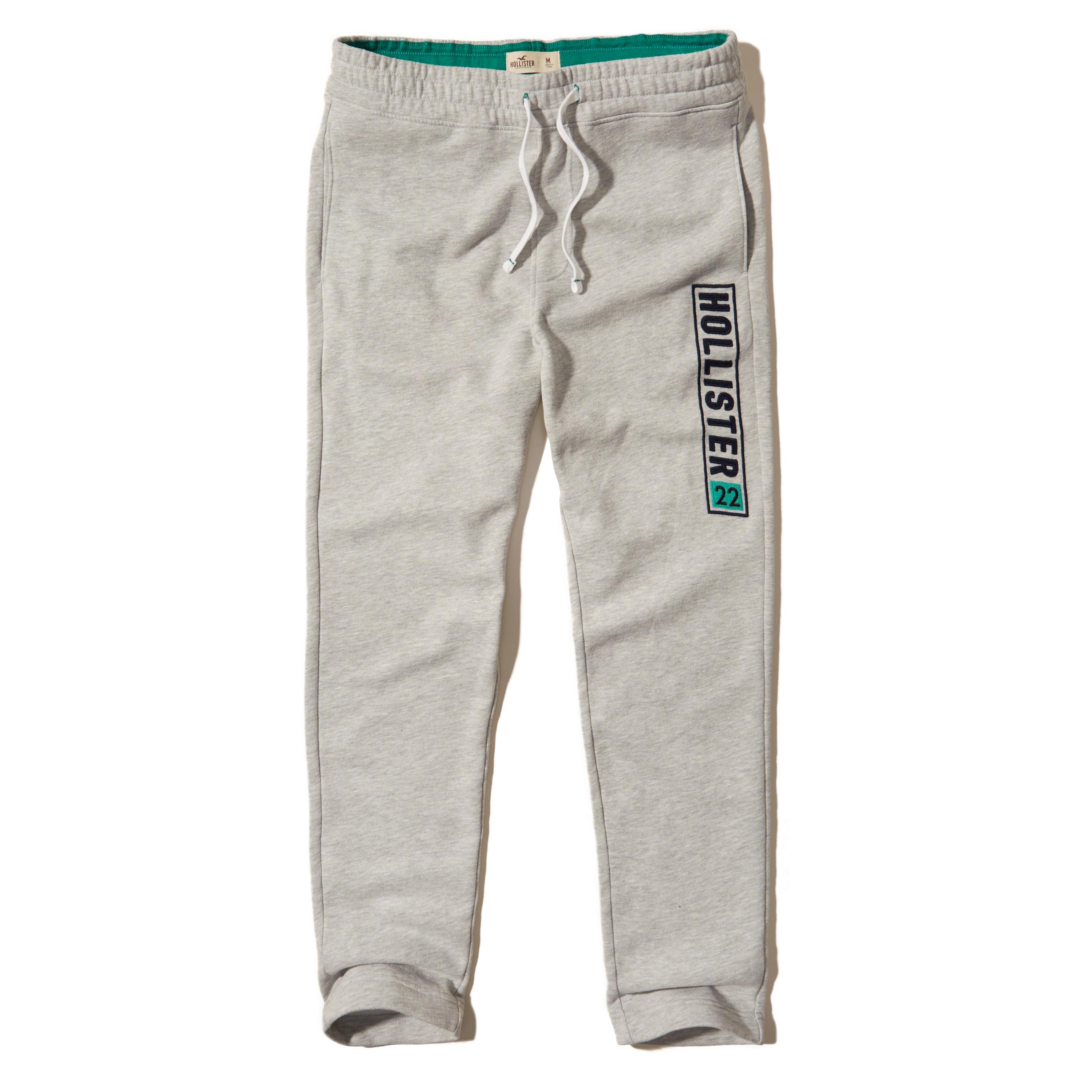 Lyst Hollister Logo Graphic Straightleg Sweatpants in Gray for Men